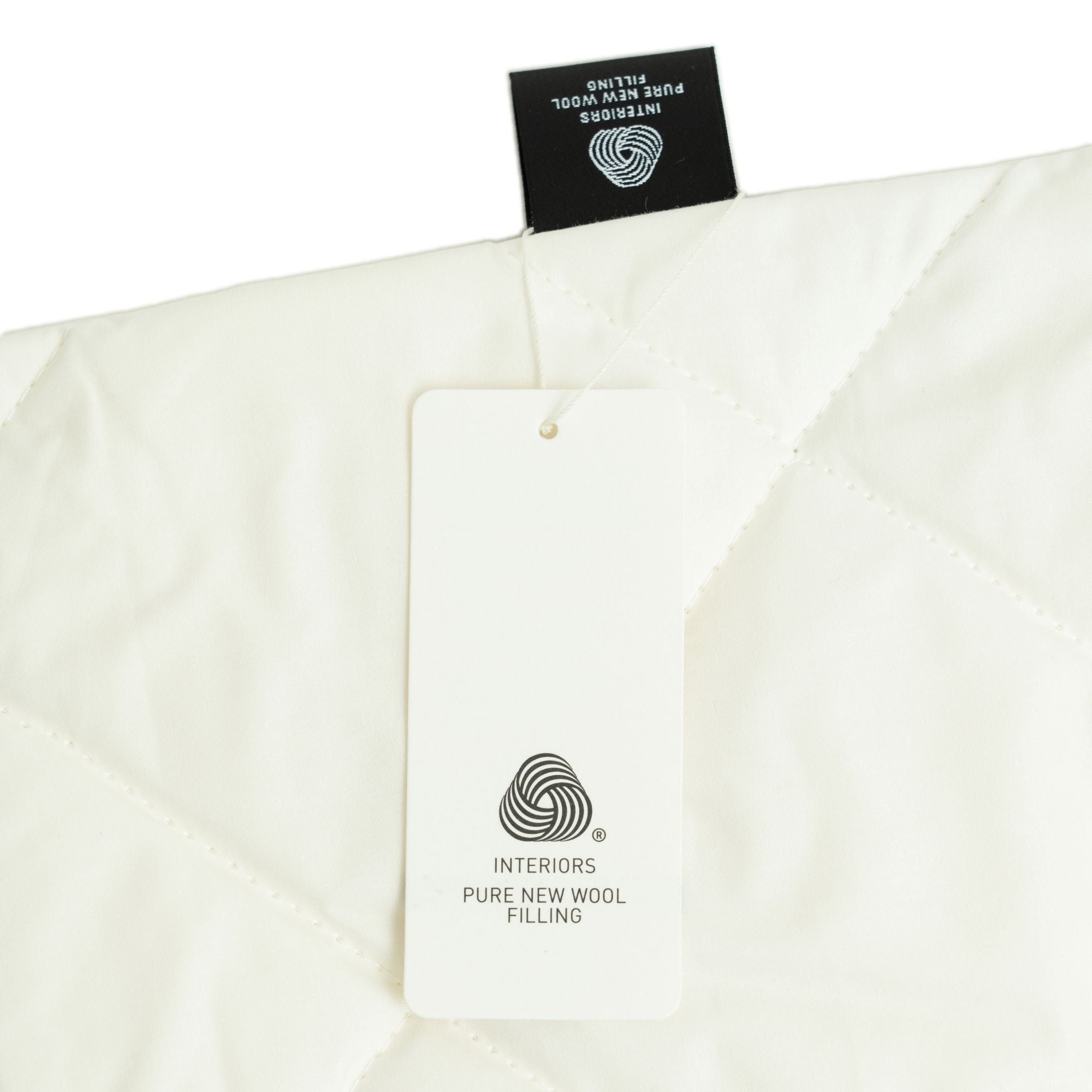 wool pillow protector woolmark tag front