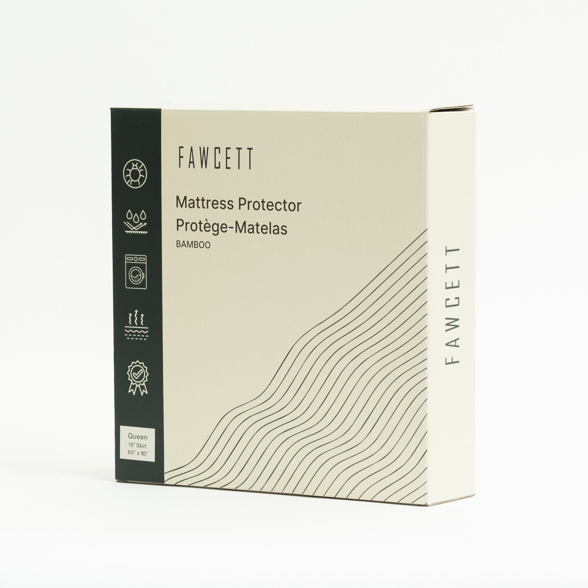 Bamboo waterproof mattress protector corner view