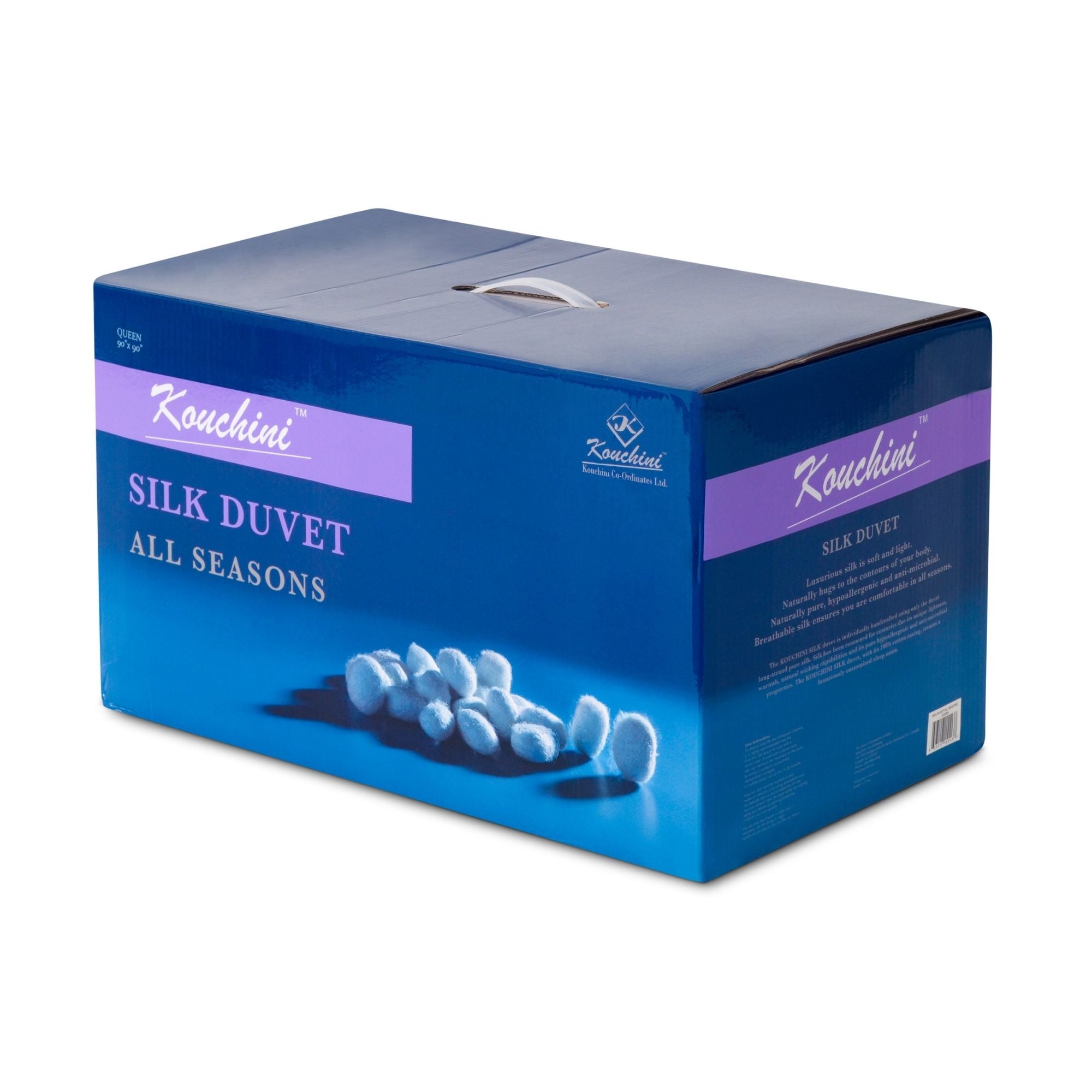 silk duvet side view