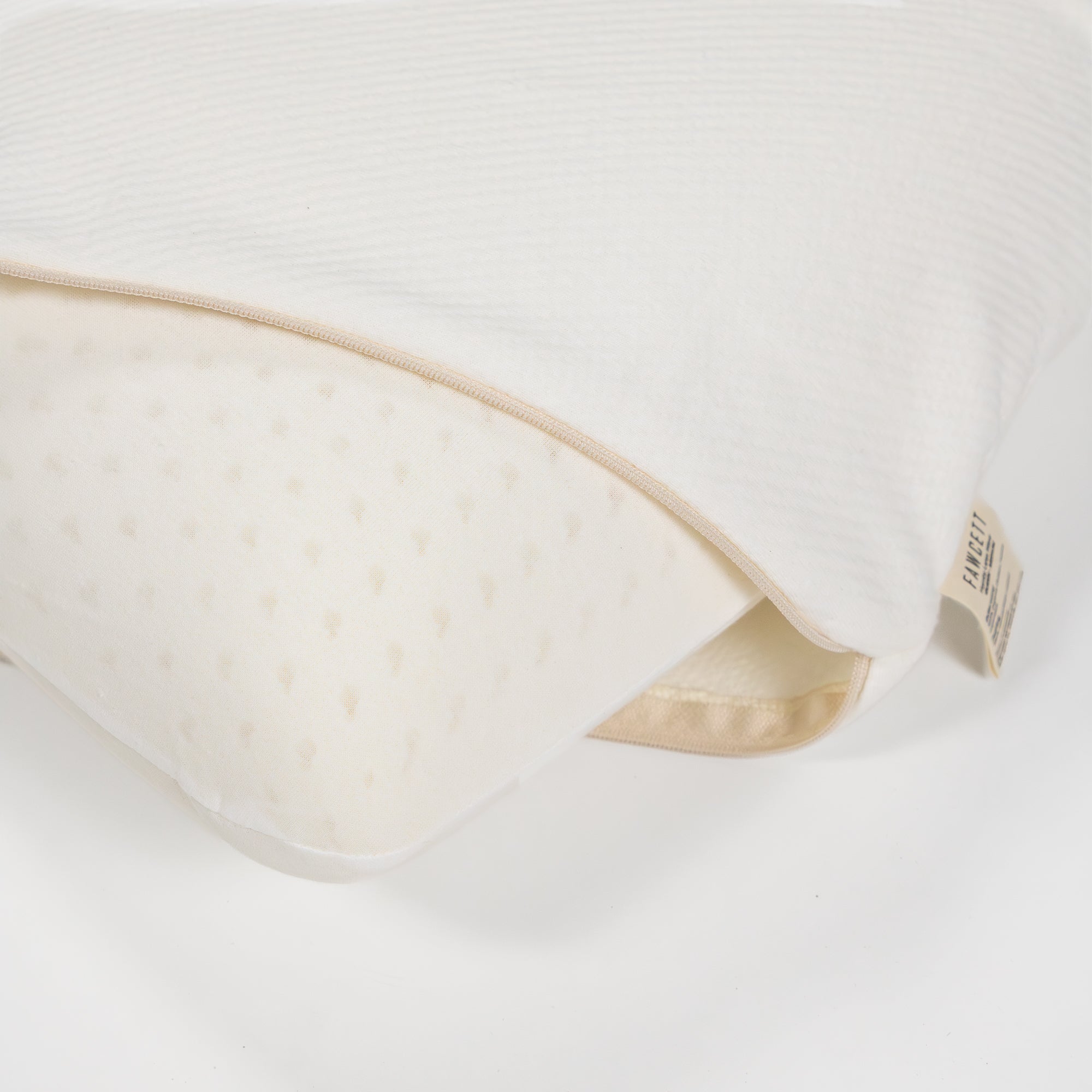 Hornby Natural Talalay Latex Pillow exposed latex corner close up