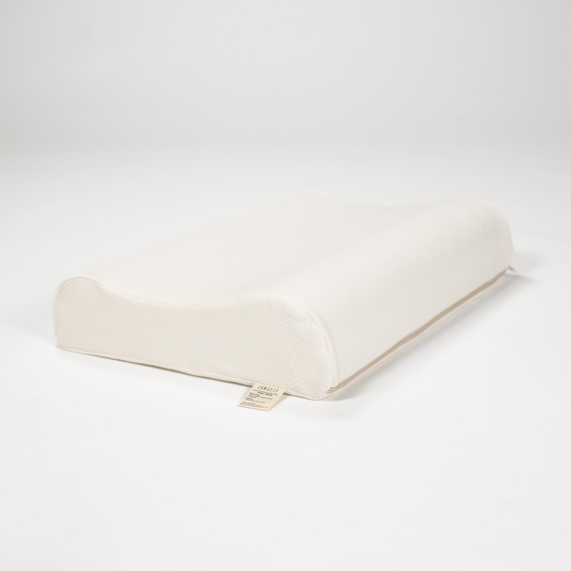 Cortes Contoured Natural Talalay Latex back view of zipper