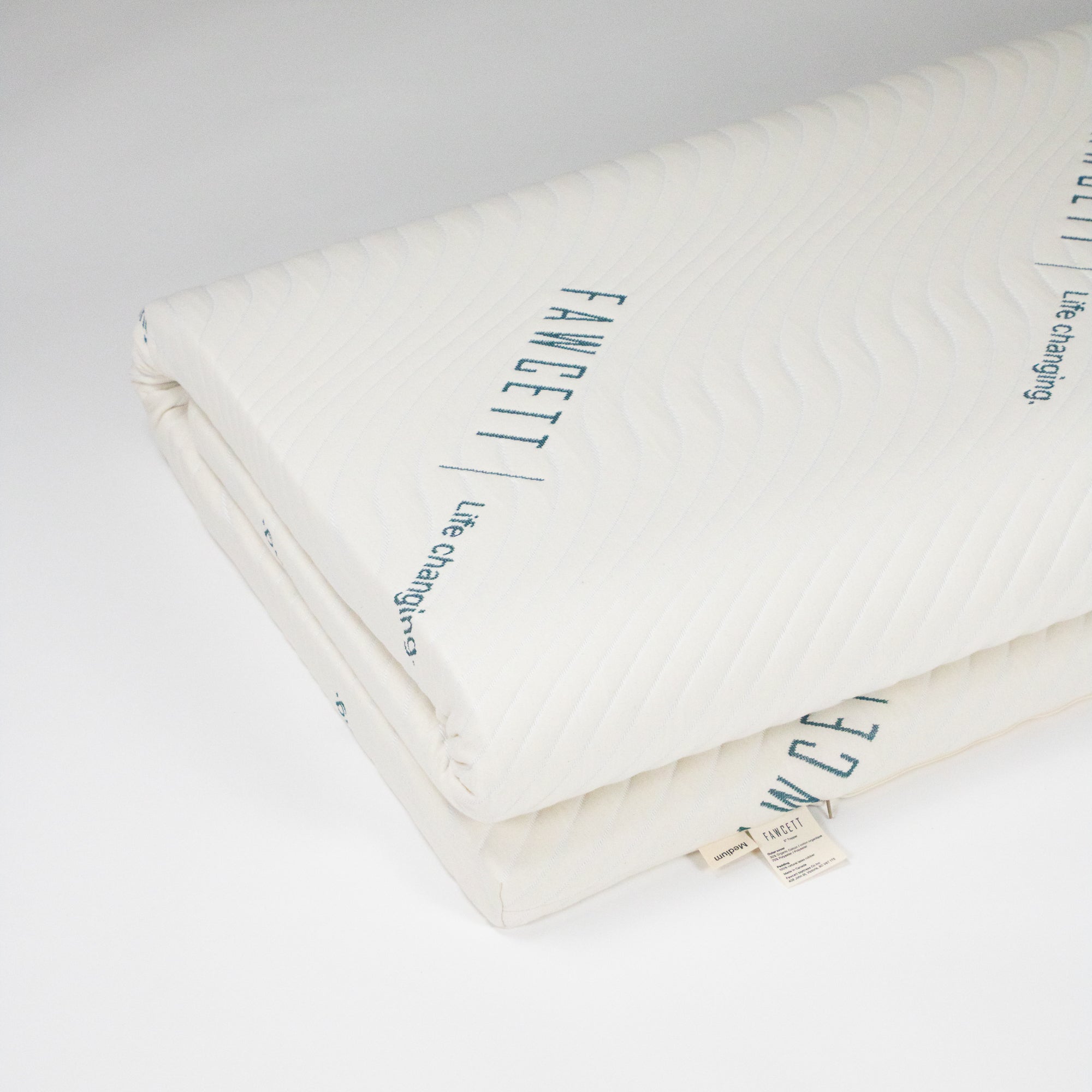 2 inch natural latex topper folded up