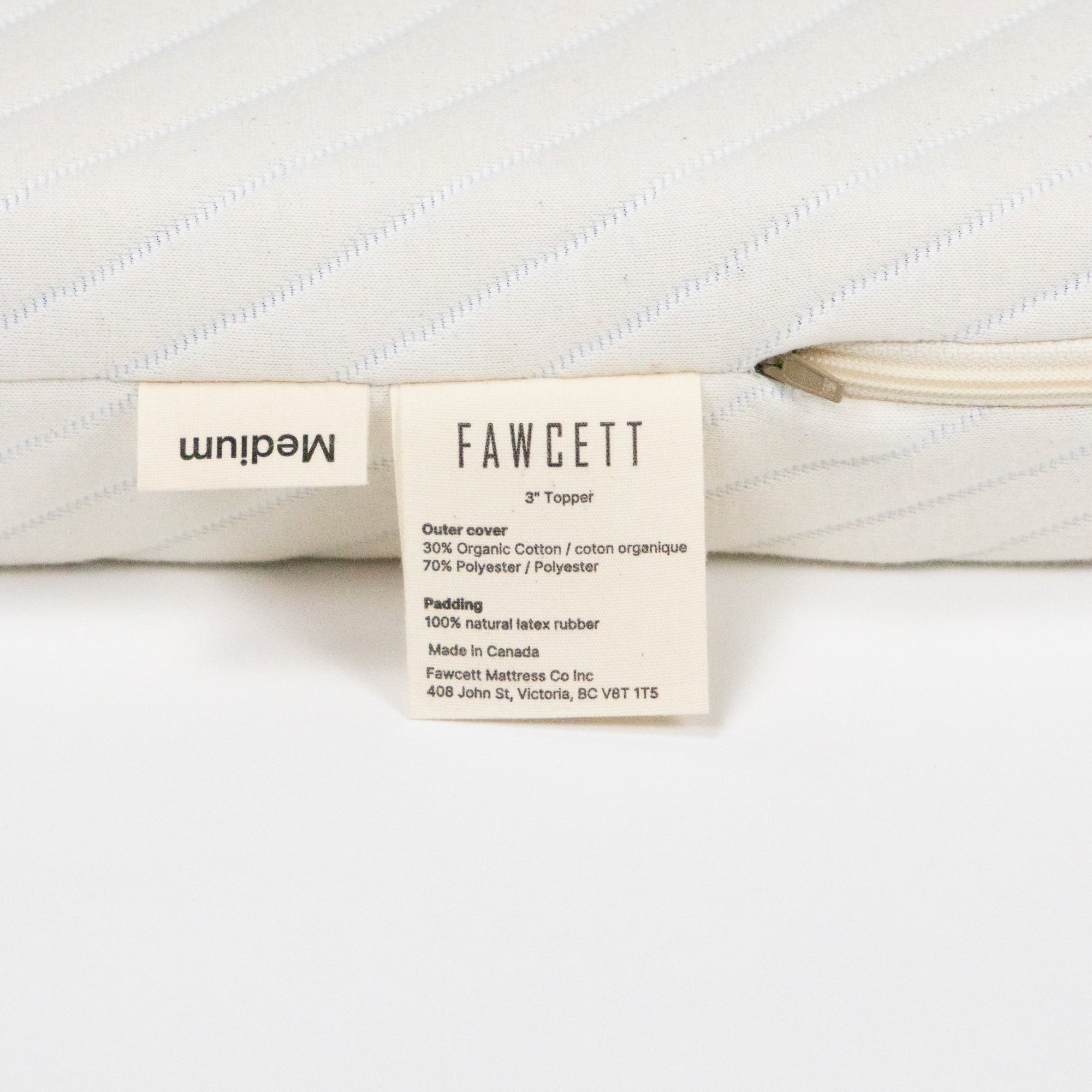 3 inch natural latex topper label