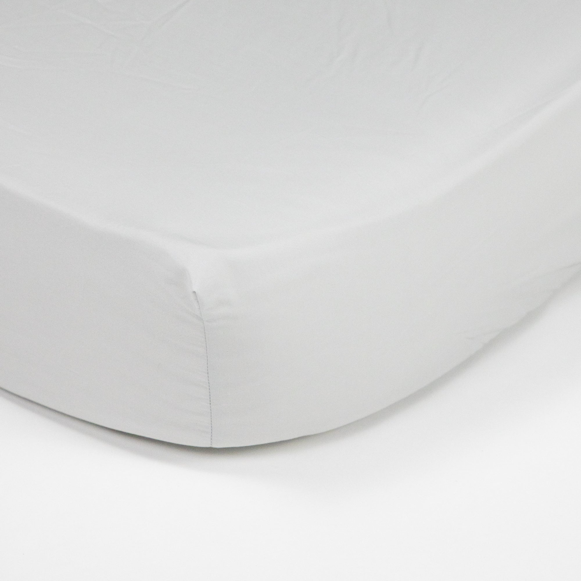 Fawcett Organic Cotton Fitted Bed Sheet close up grey
