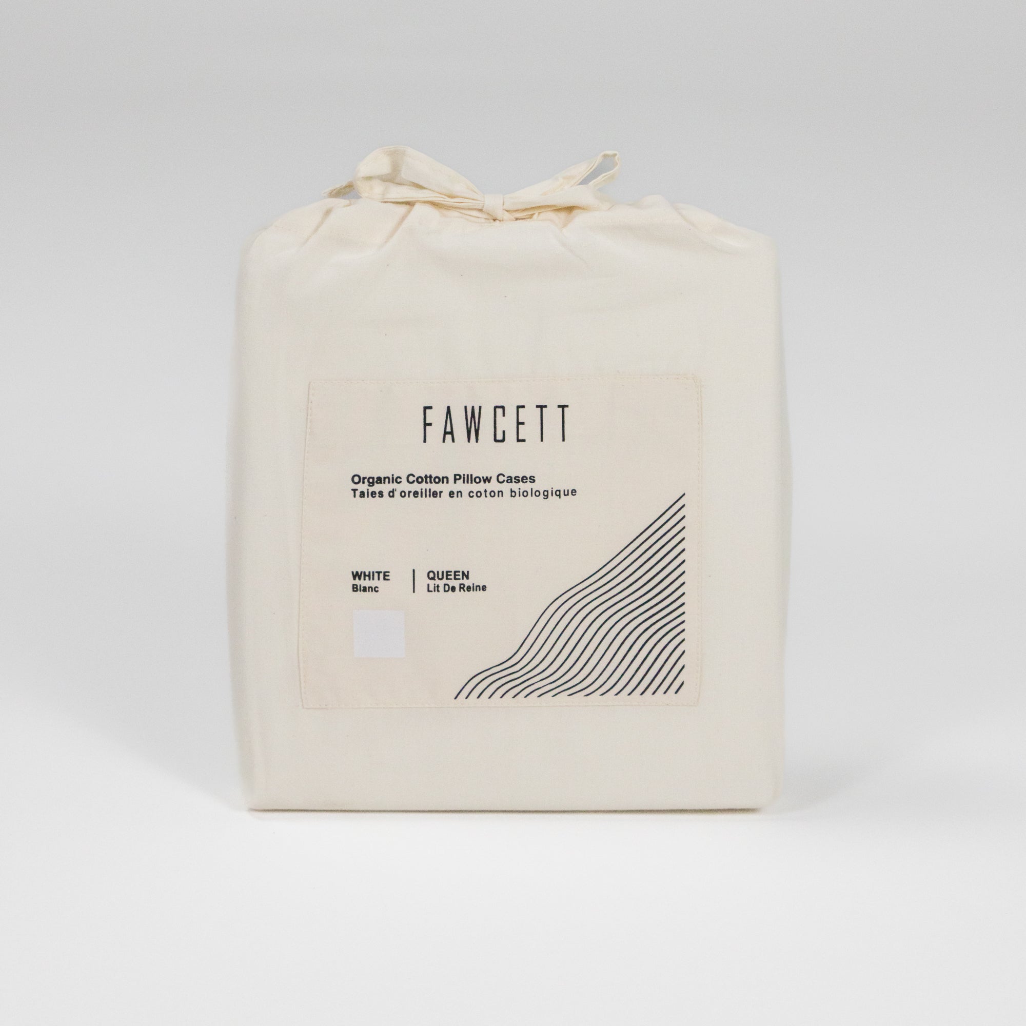 Fawcett Organic Cotton Pillow Cases in packaging white