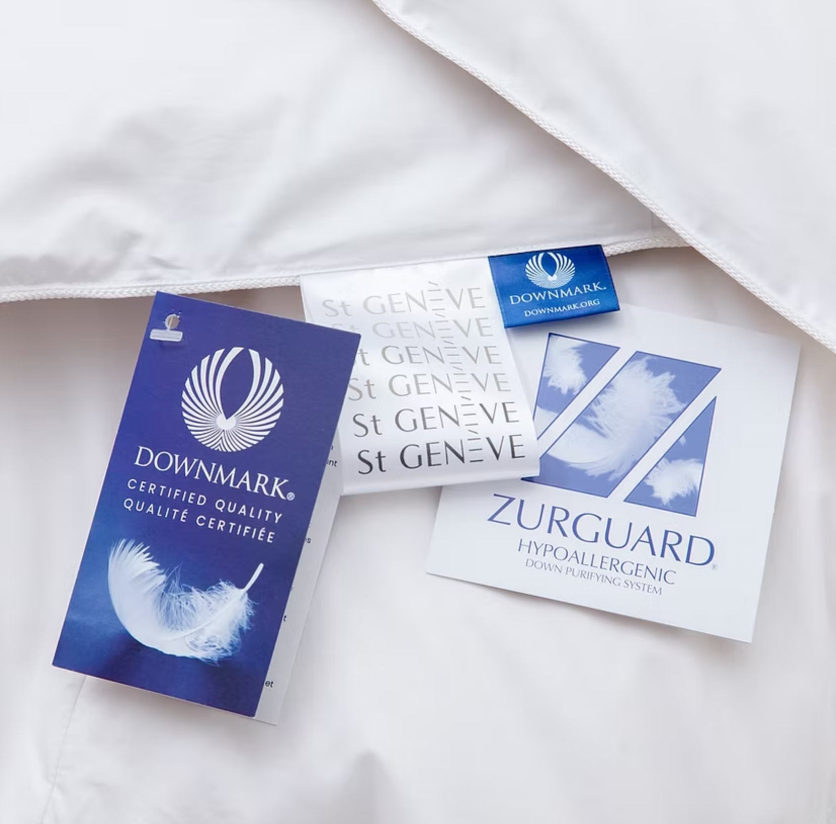 Laroche Canadian White Duck Down Duvet downmark label