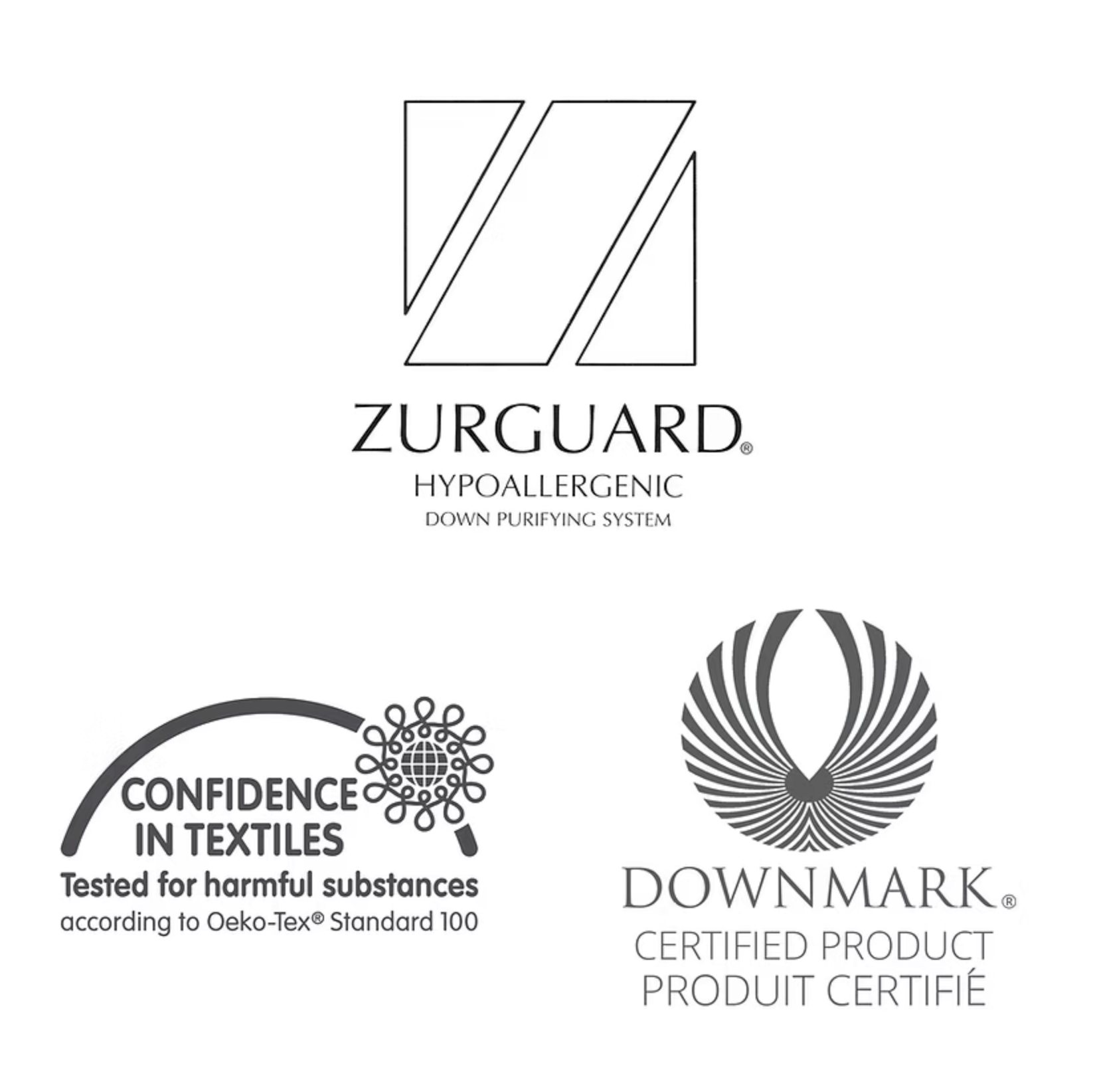 Downmark Zurguard and Oeko-Tex certifications