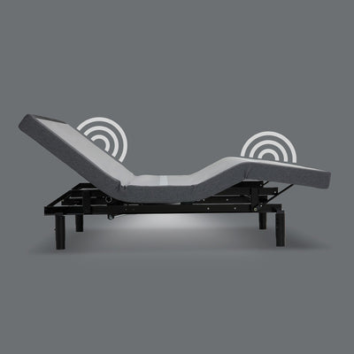 S-Cape 2.0 adjustable Leggett & Platt bed side view with massage indicators
