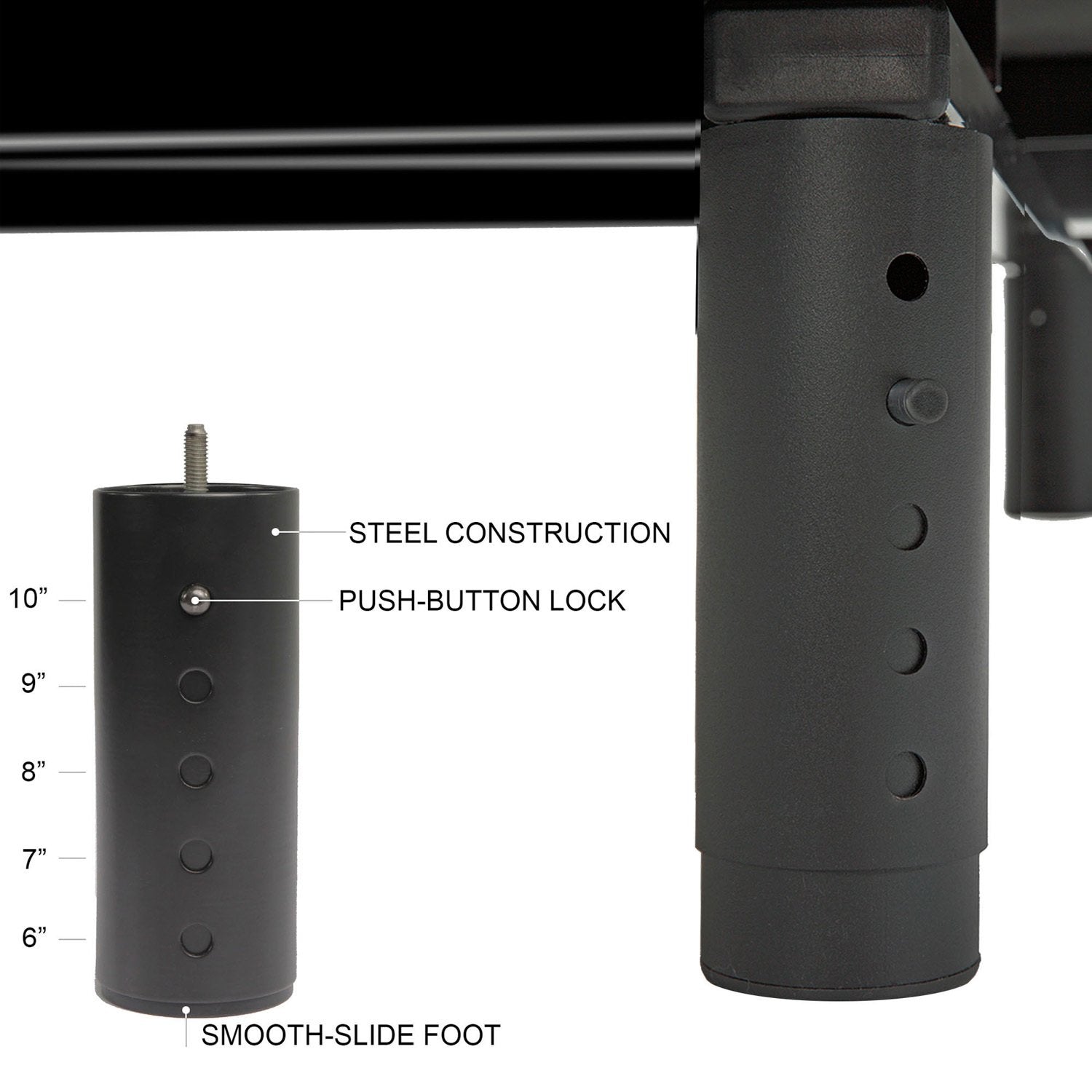 Prodigy Adjustable Bed with Lumbar Support legs